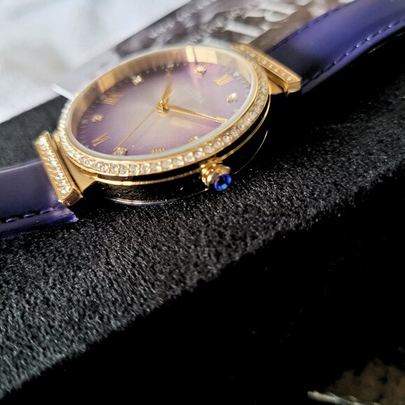Bertha Women's BTHBR9304 Purple Leather Watch - Picture 3 of 8